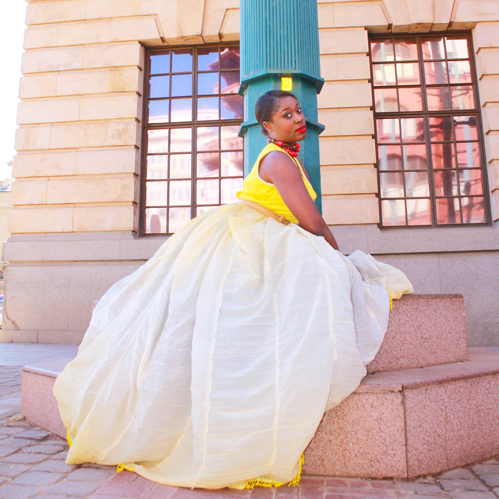 yellow traditional ndebele gown